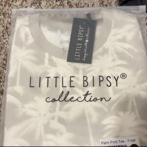 Little Bipsy Palm Print Tee - Frost White